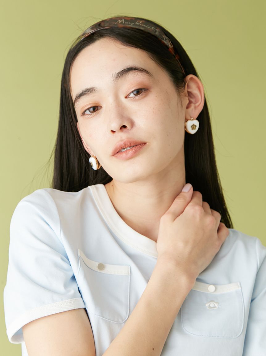 【LILY BROWN×MARY QUANT】雛菊配色耳環 LWGA254306