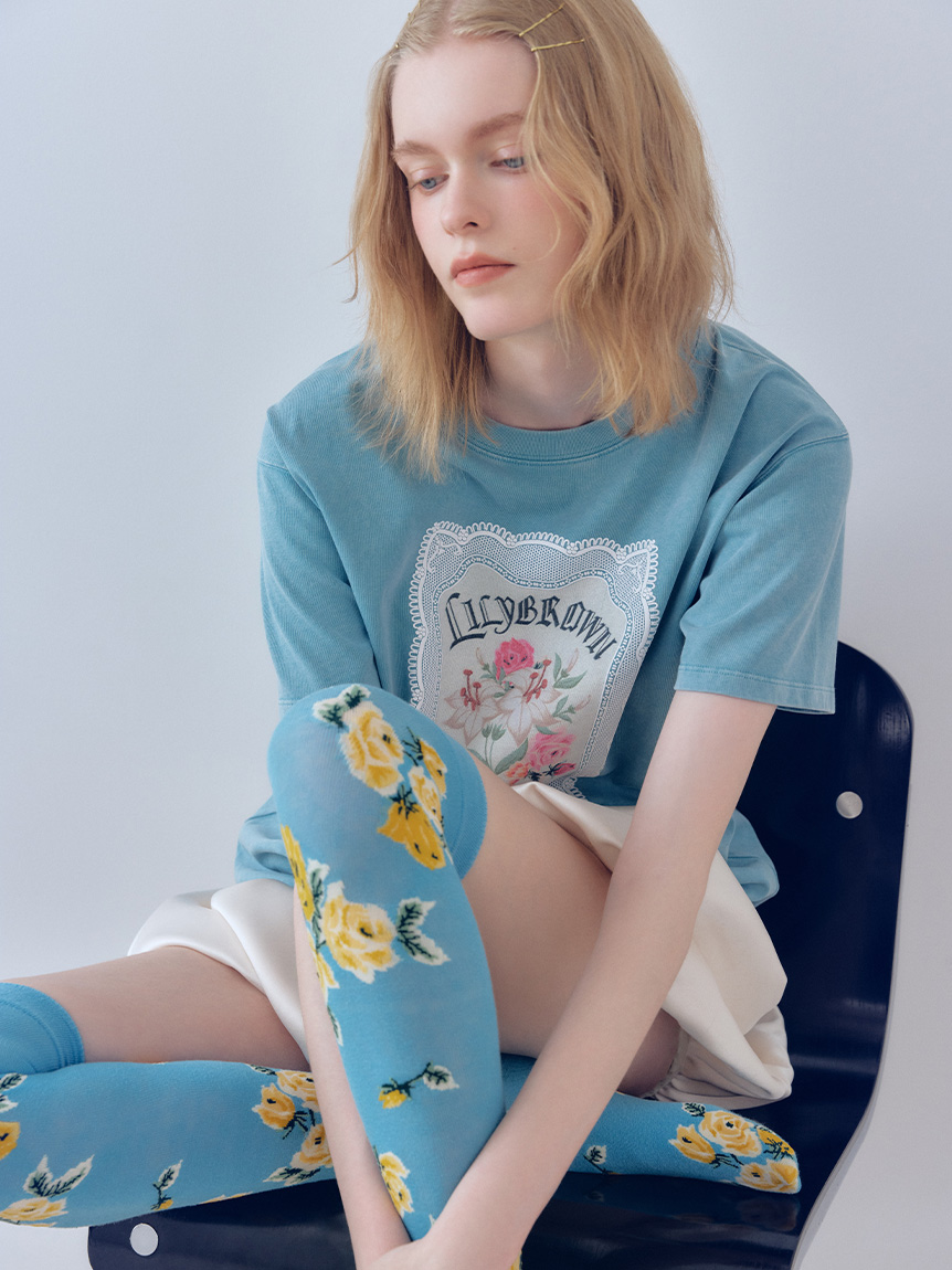 【LILY BROWN × KEITA MARUYAMA】提花花朵長襪 LWGG254371