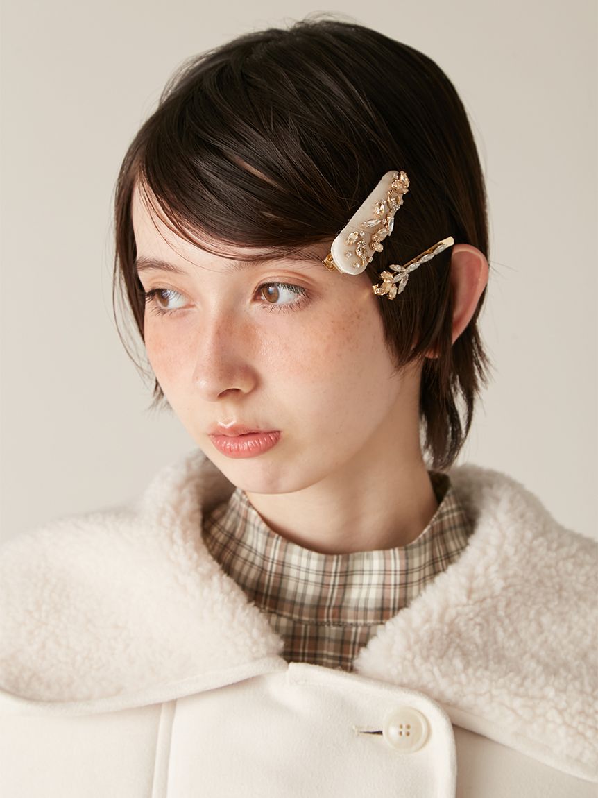 Lilywing 寶石裝飾髮夾組【Hearts2Hearts著用】LWGG255337