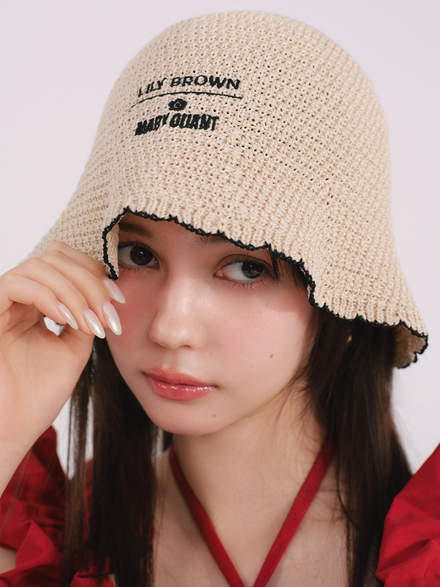 【LILY BROWN×MARY QUANT】雛菊刺繡夏季漁夫帽 LWGH254304