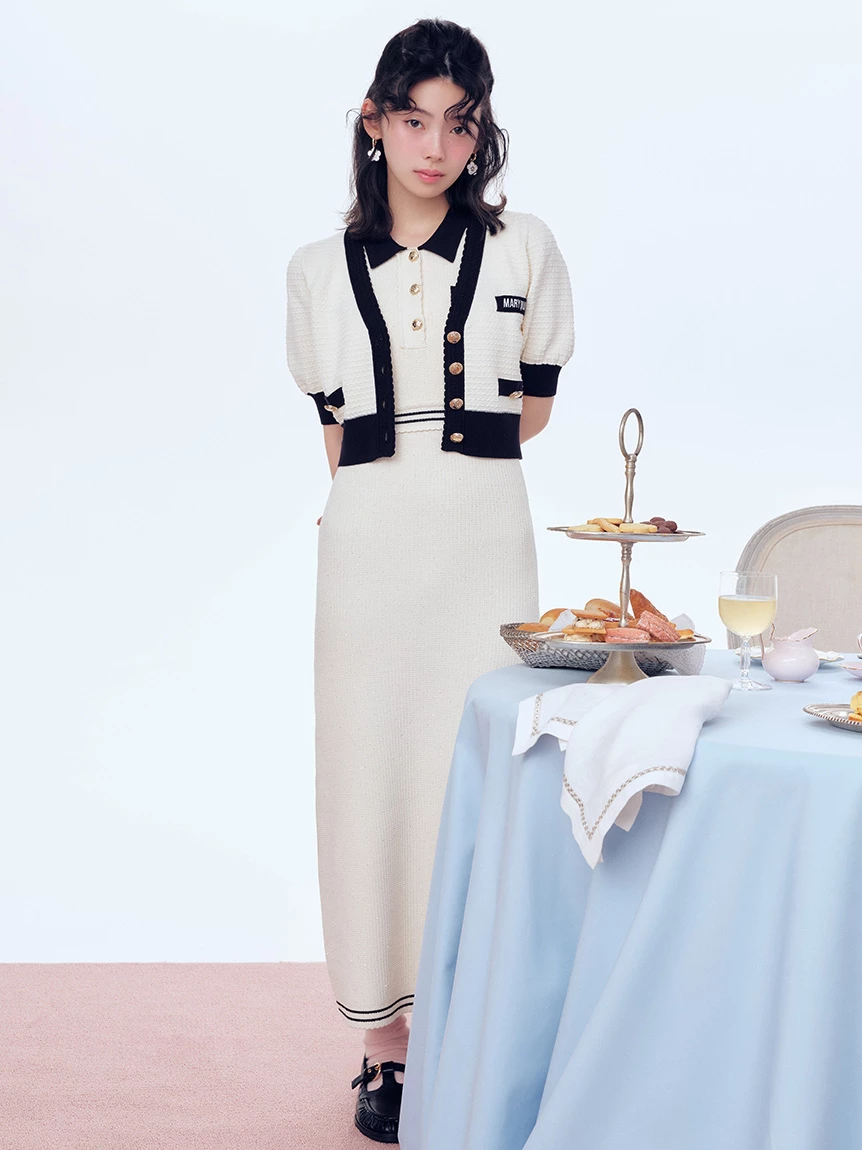 【LILY BROWN×MARY QUANT】POLO領針織連身裙 LWNO264110