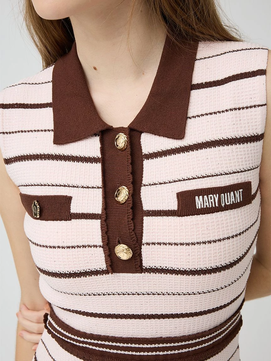 【LILY BROWN×MARY QUANT】POLO領針織連身裙 LWNO264110