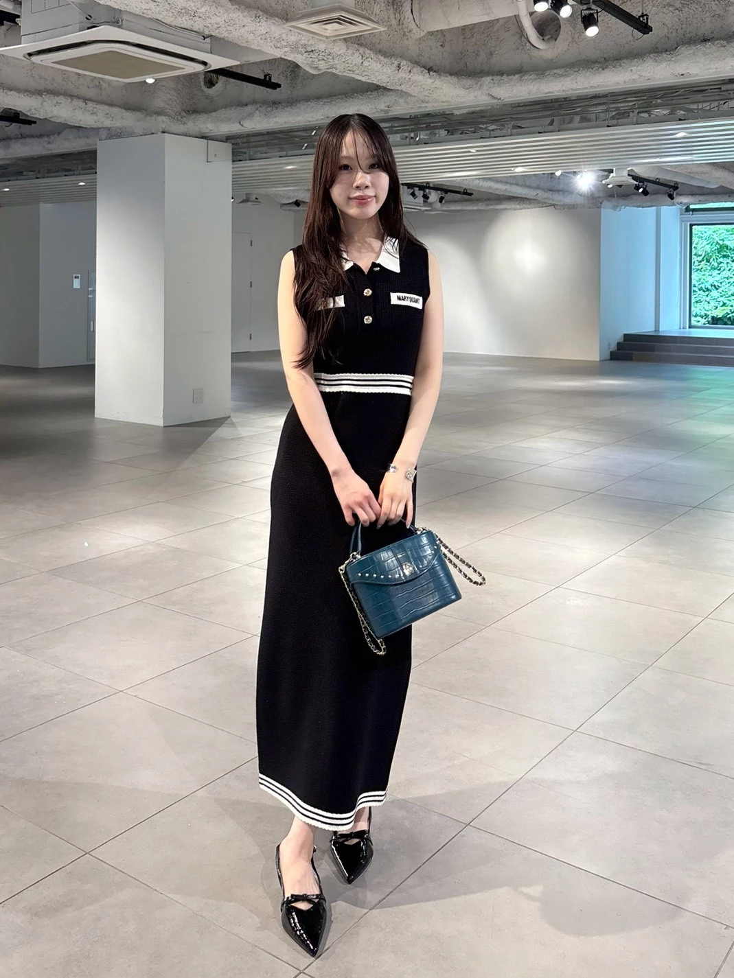 【LILY BROWN×MARY QUANT】POLO領針織連身裙 LWNO264110