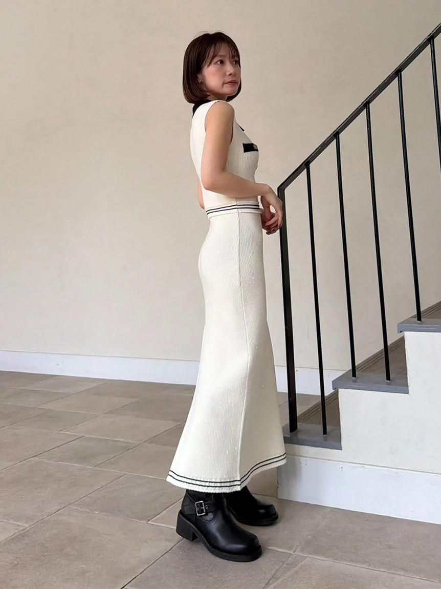 【LILY BROWN×MARY QUANT】POLO領針織連身裙 LWNO264110