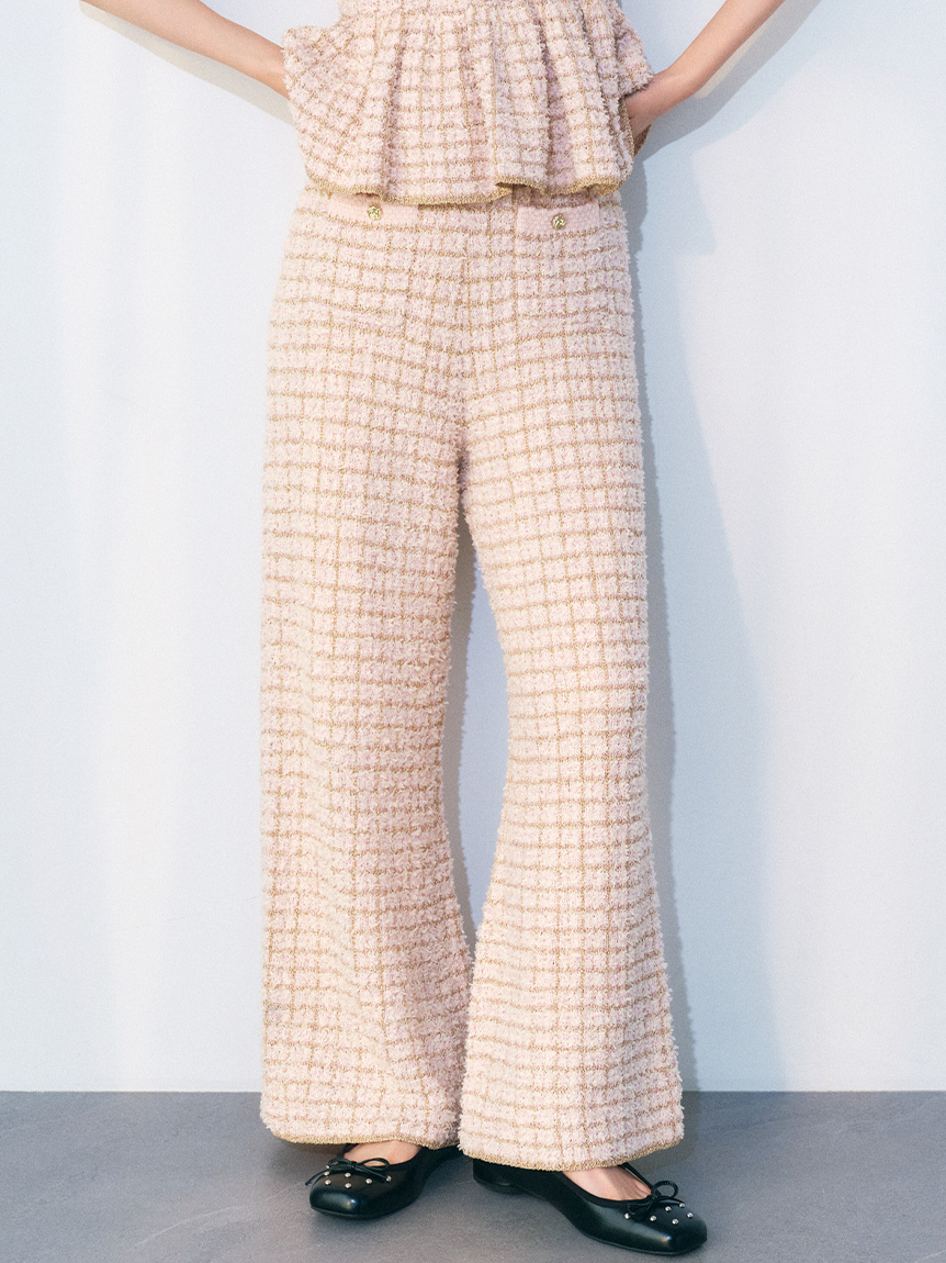 粗花呢針織寬褲 LWNP261016