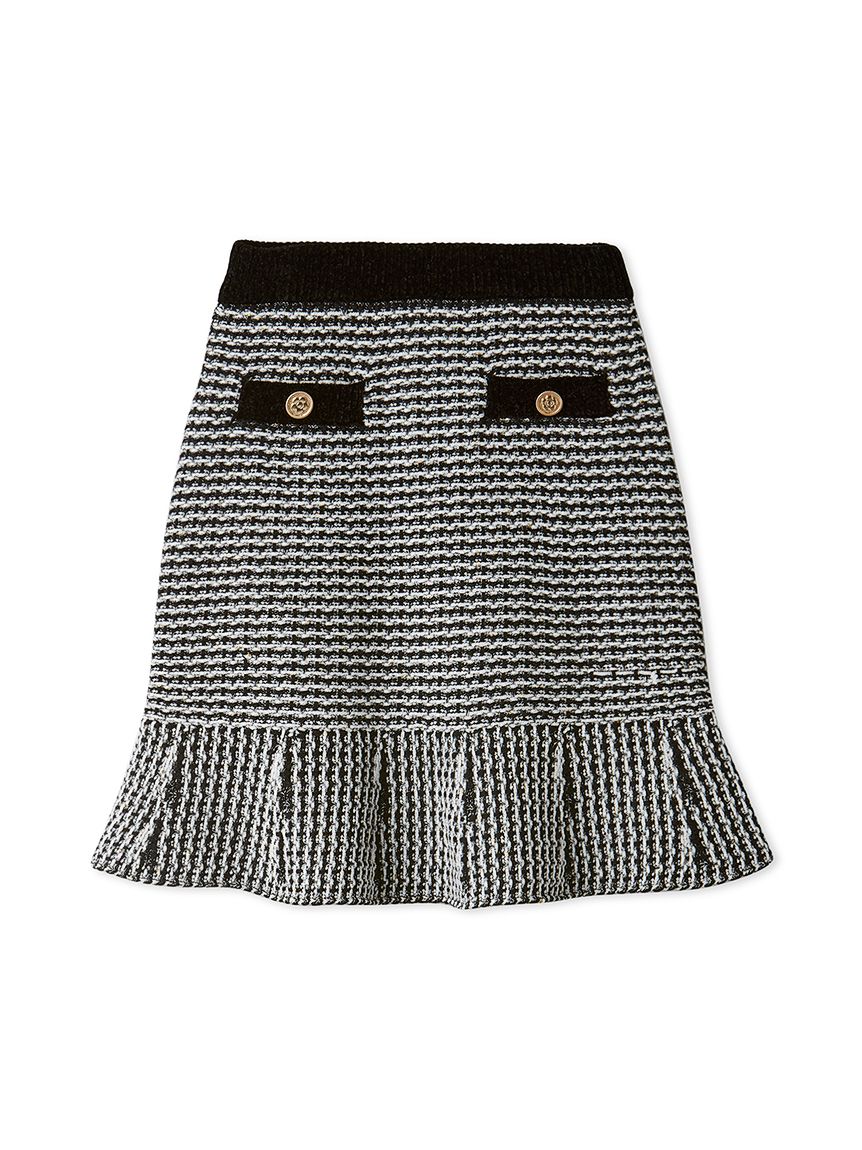 【LILY BROWN×MARY QUANT】毛呢針織裙 LWNS245092-BLK