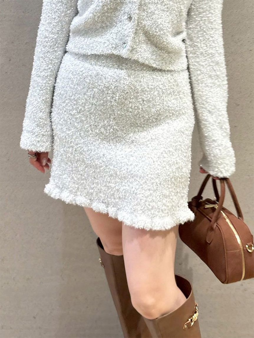 亮絲針織短裙【Hearts2Hearts著用】LWNS255067