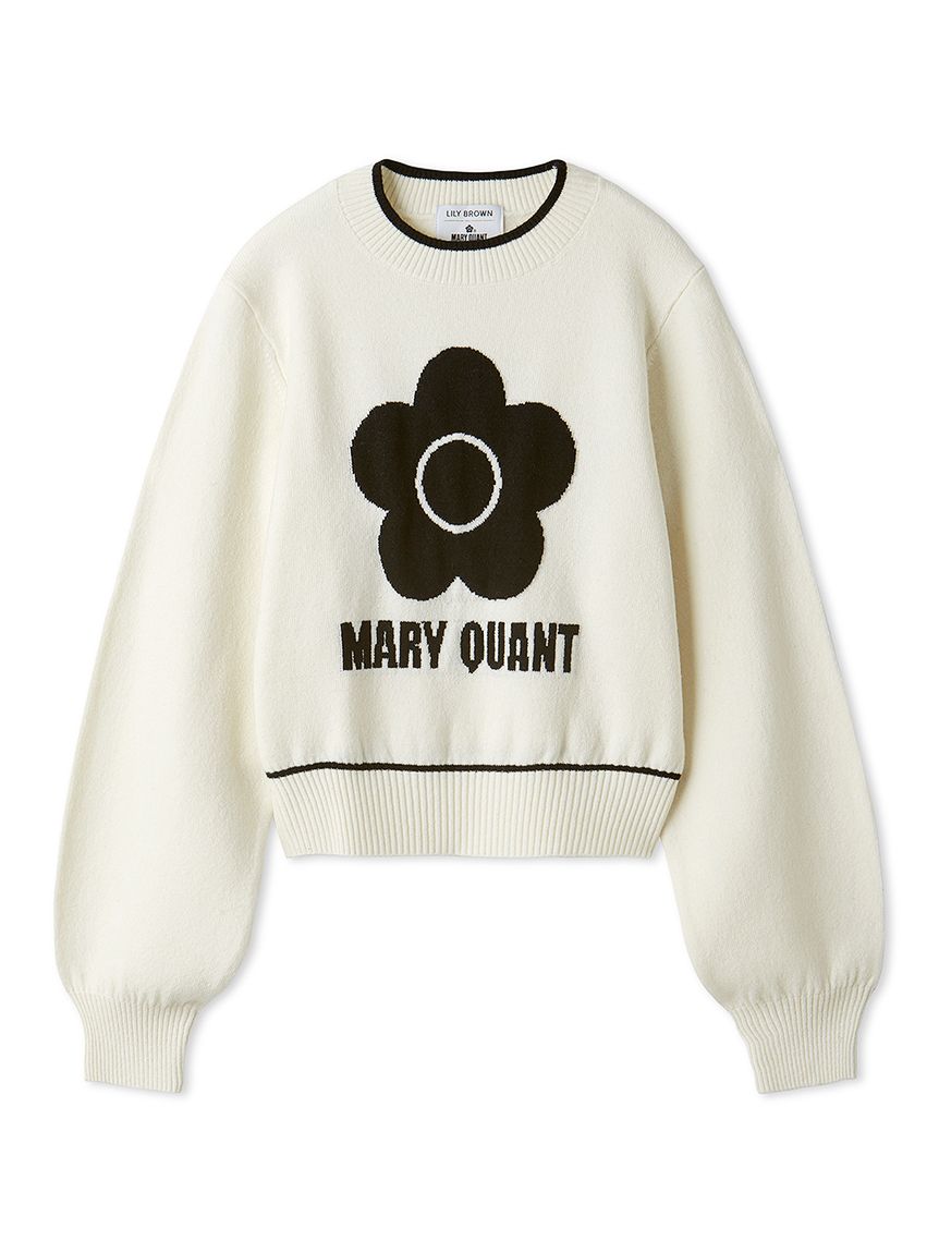 【LILY BROWN×MARY QUANT】經典小花多款式緹花針織上衣 LWNT245094
