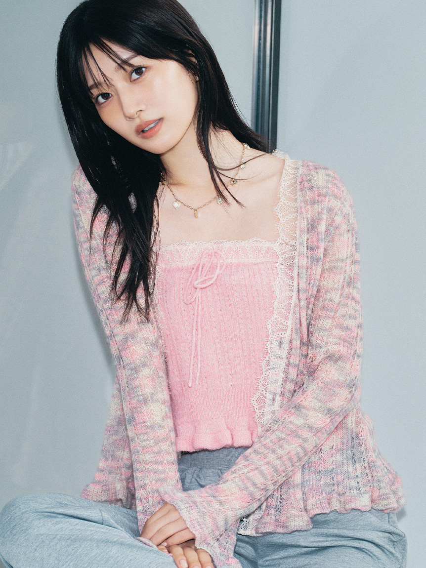 蕾絲滾邊針織 SET LWNT261035