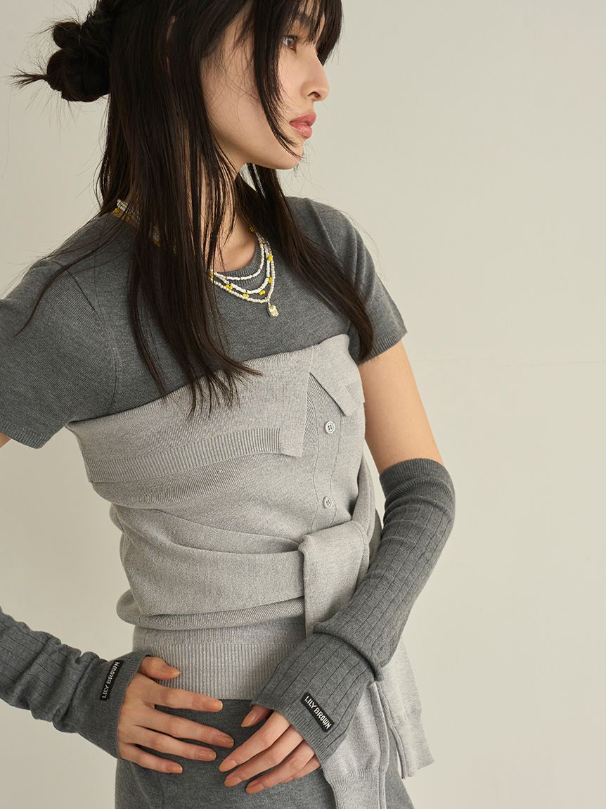 層次搭配針織平口上衣 LWNT261136