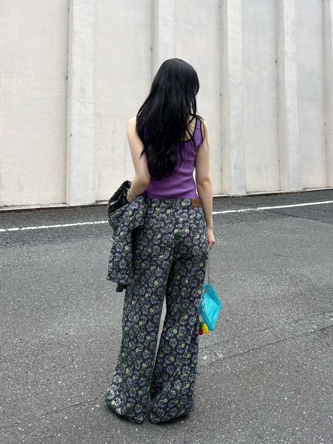 【LILY BROWN×ANNA SUI】撞色針織蕾絲背心 LWNT264056