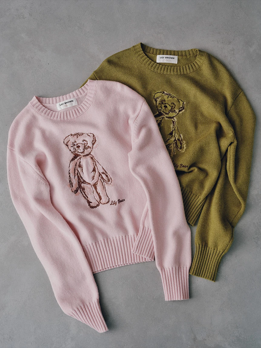 【Lily Bear】刺繡針織上衣 LWNT264188