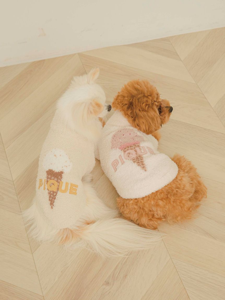 【CAT&DOG】BABY MOCO 冰淇淋甜筒緹花高領上衣 PAGG235721
