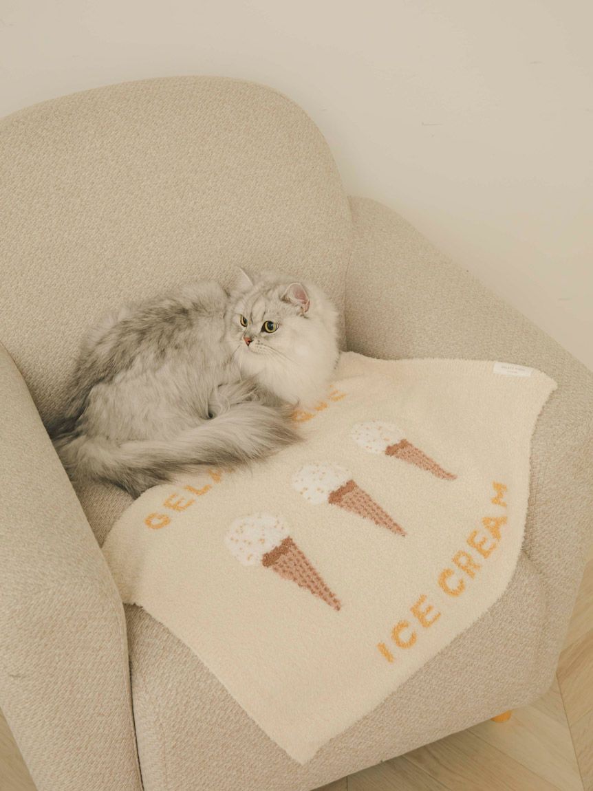 【CAT&DOG】BABY MOCO 冰淇淋甜筒緹花毛毯 PAGG235722