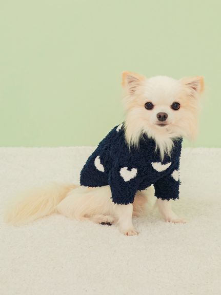 【HOLIDAY】【CAT&DOG】心型阿蘭紋高領上衣 PAGG235726