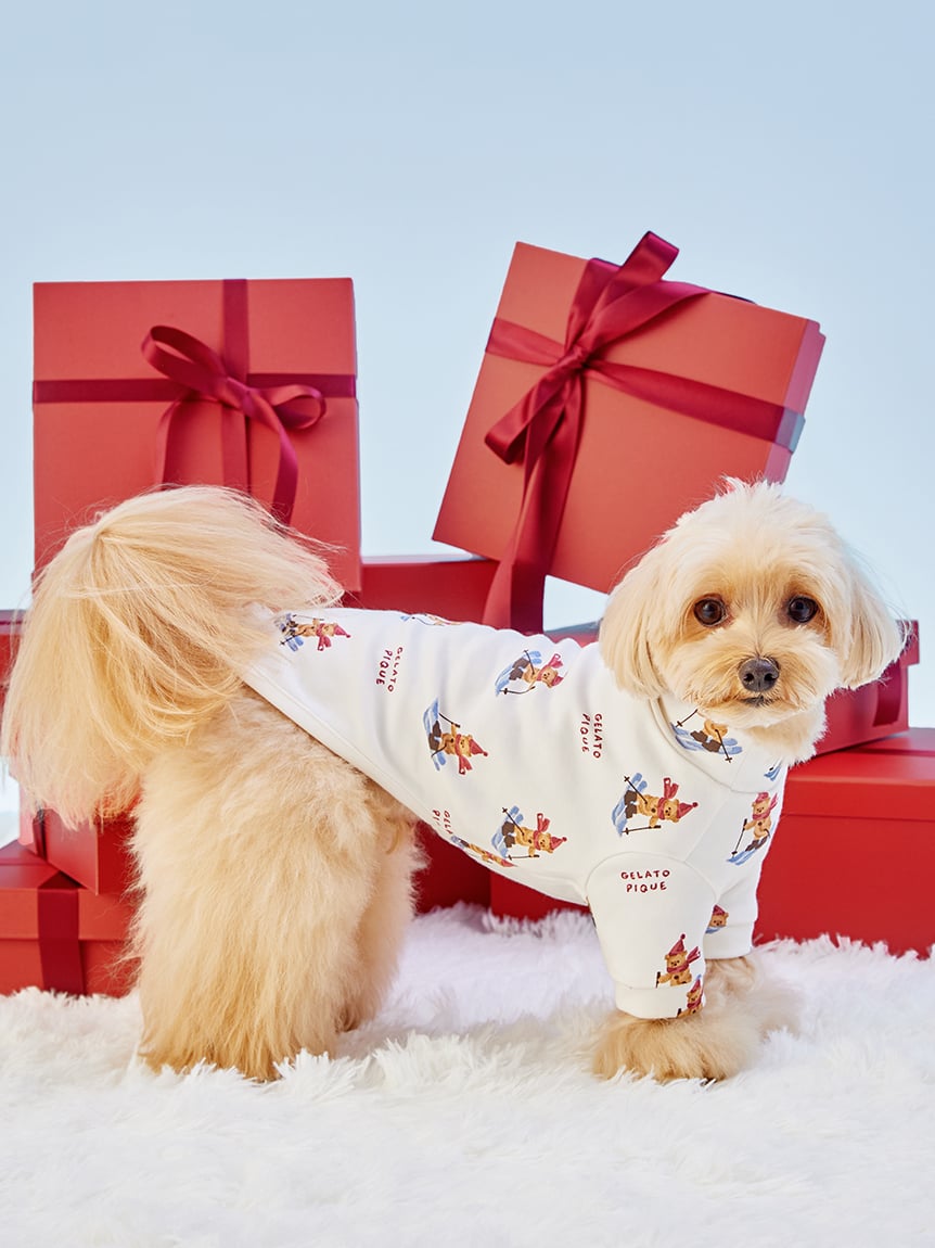 【HOLIDAY】【CAT&DOG】滑雪小熊印花上衣 PAGG255569
