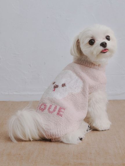 【CAT&DOG】Meringue DOG馬爾濟斯狗狗提花針織上衣 PAGG255623