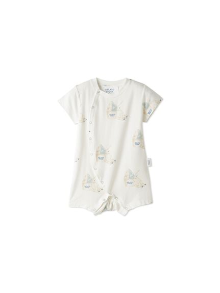 【COOL】【BABY】北極熊滿版印花連身褲 PBCO242457-OWHT