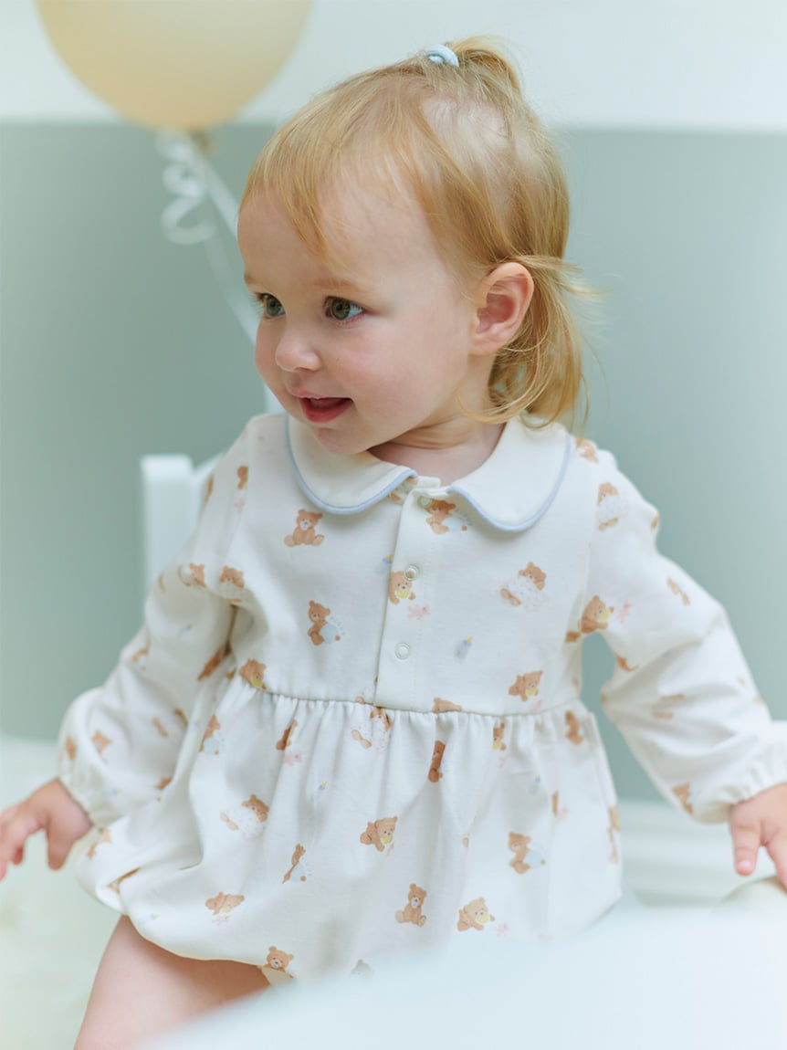 【BABY】嬰兒小熊印花連身衣 PBCO259153