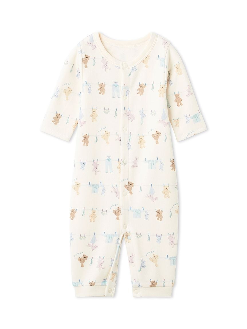 【BABY】新生兒洗衣小動物印花 2WAY連身衣 PBCO261484