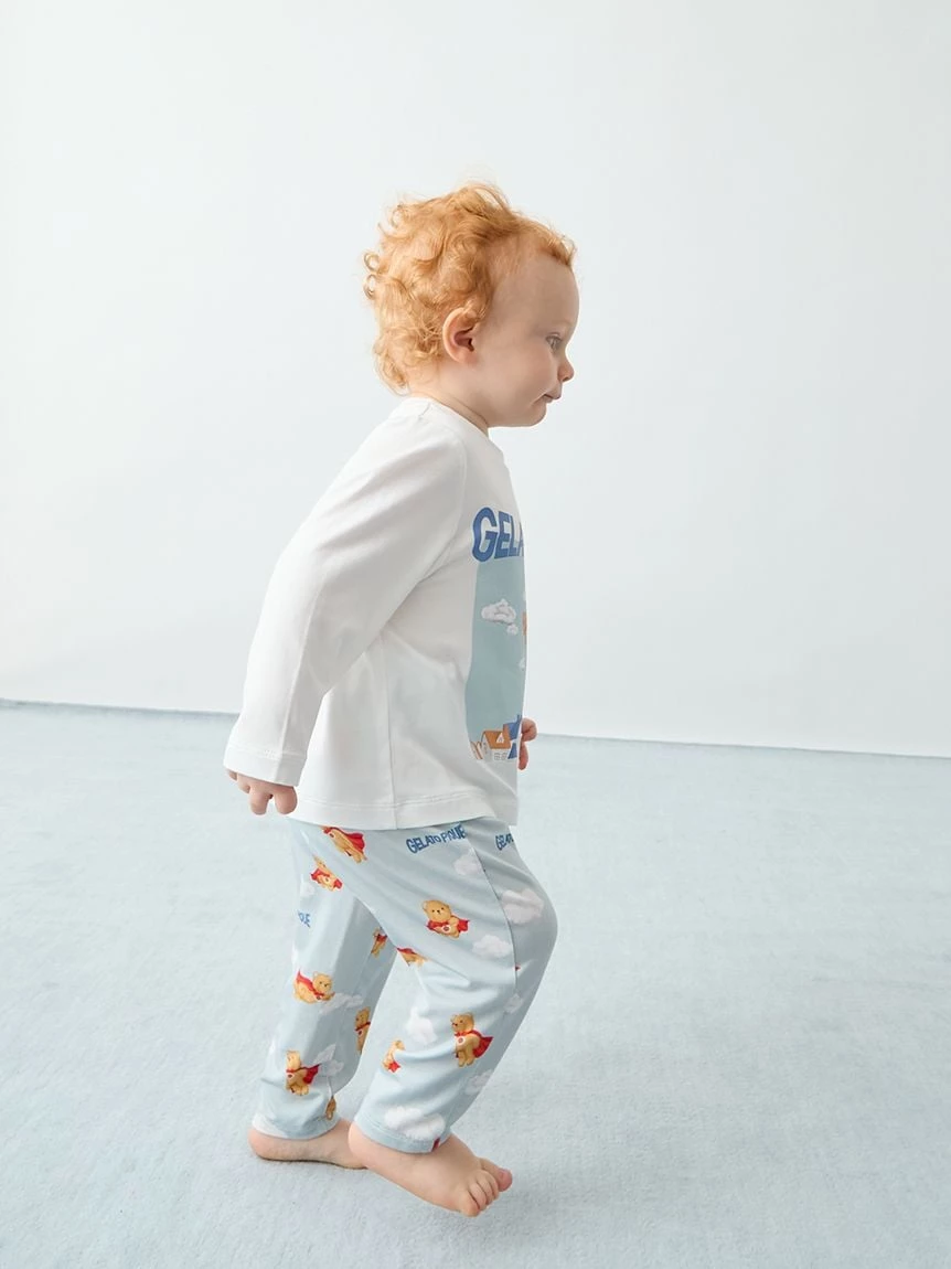 【BABY】【抗菌防臭】英雄小熊印花長褲 PBCP264472