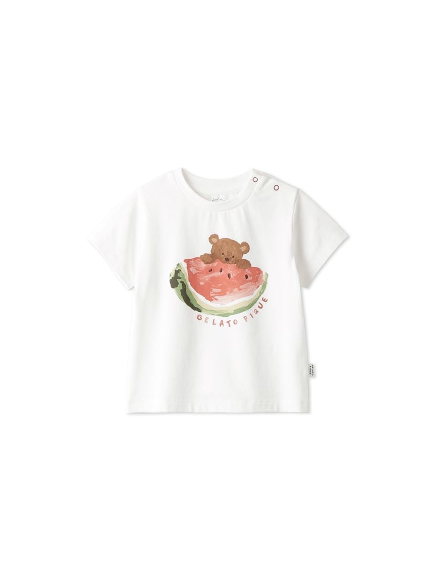 【涼感】【BABY】FRUIT ANIMAL 單圖印花T-Shirt PBCT242453-OWHT