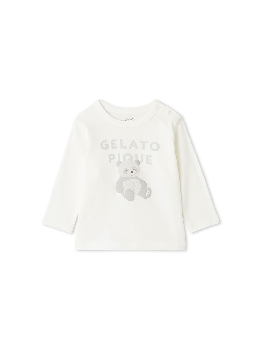 【BABY】絨毛玩偶圖案長袖T恤 PBCT259081-OWHT
