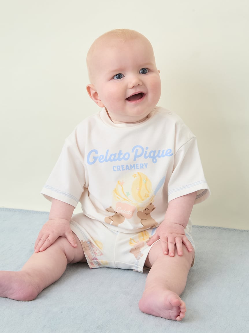 【BABY】【接觸涼感】冰淇淋小熊圖案T-Shirt PBCT262431