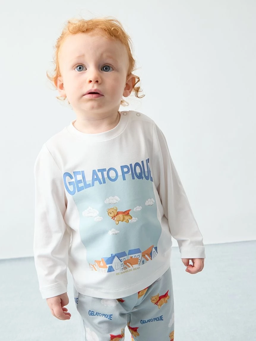 【BABY】【抗菌防臭】英雄小熊圖案長袖T-shirt PBCT264471