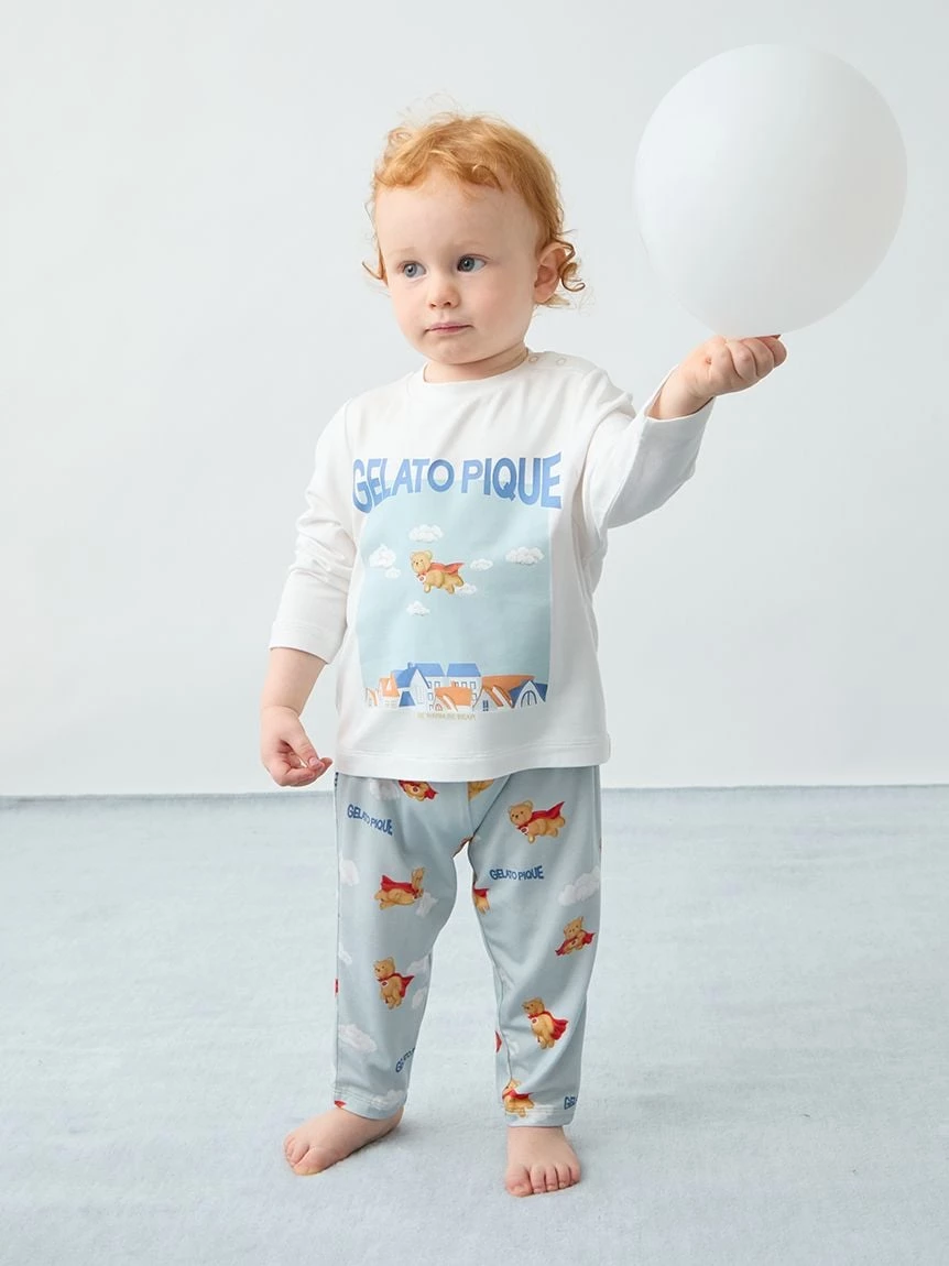 【BABY】【抗菌防臭】英雄小熊圖案長袖T-shirt PBCT264471