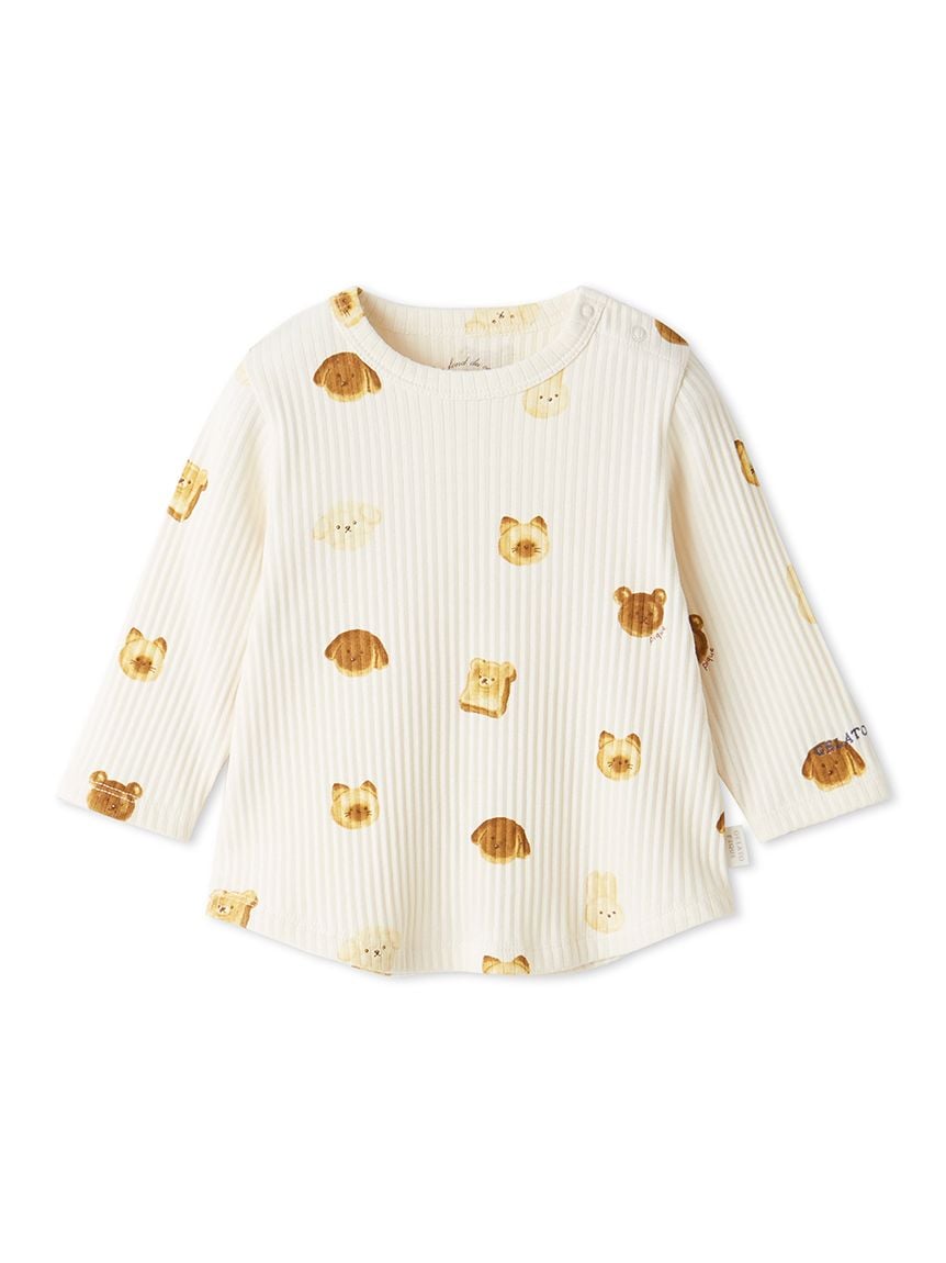 【BABY】動物麵包印花長袖T-shirt PBCT264479-CRM