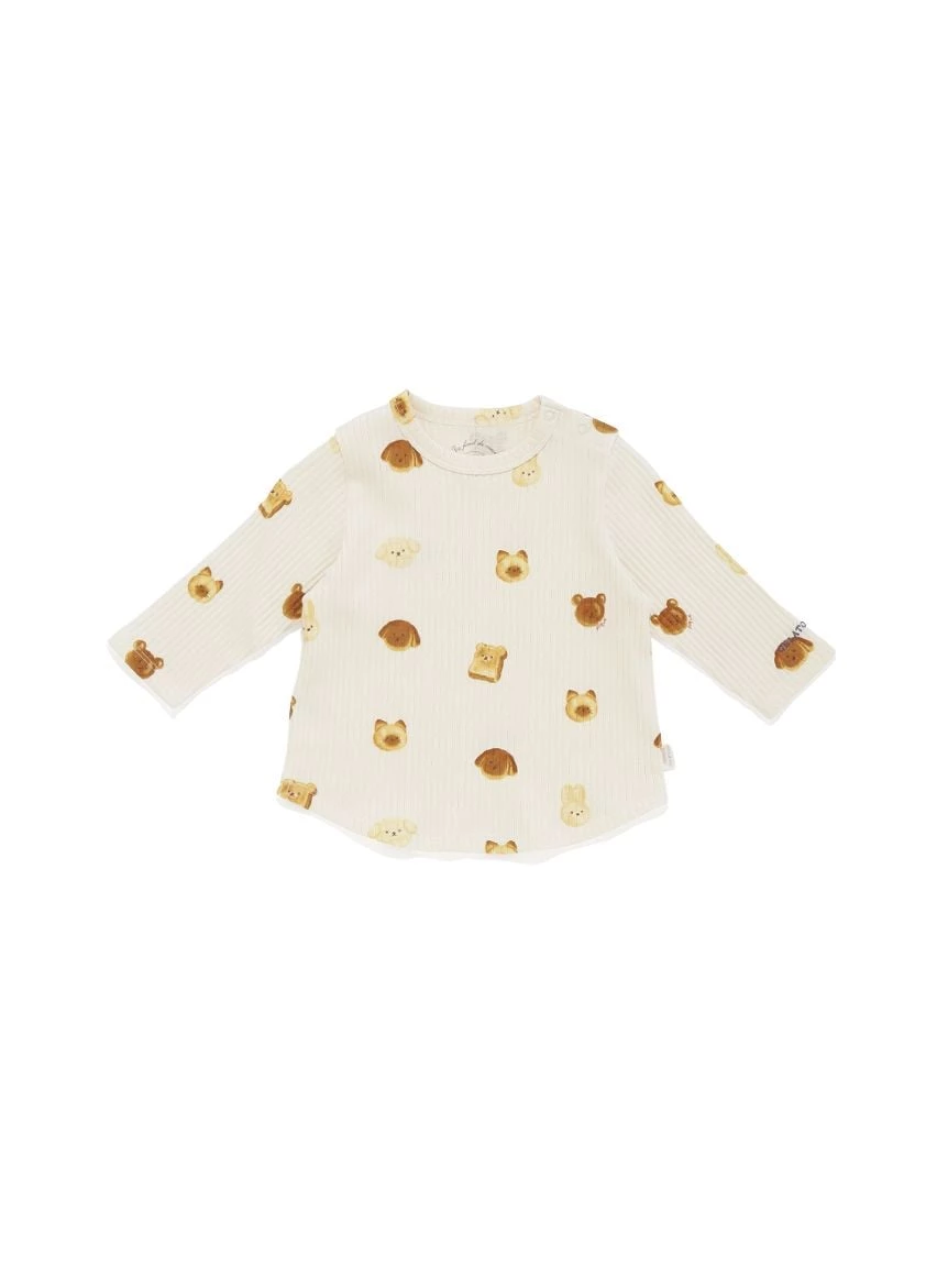 【BABY】動物麵包印花長袖T-shirt PBCT264479