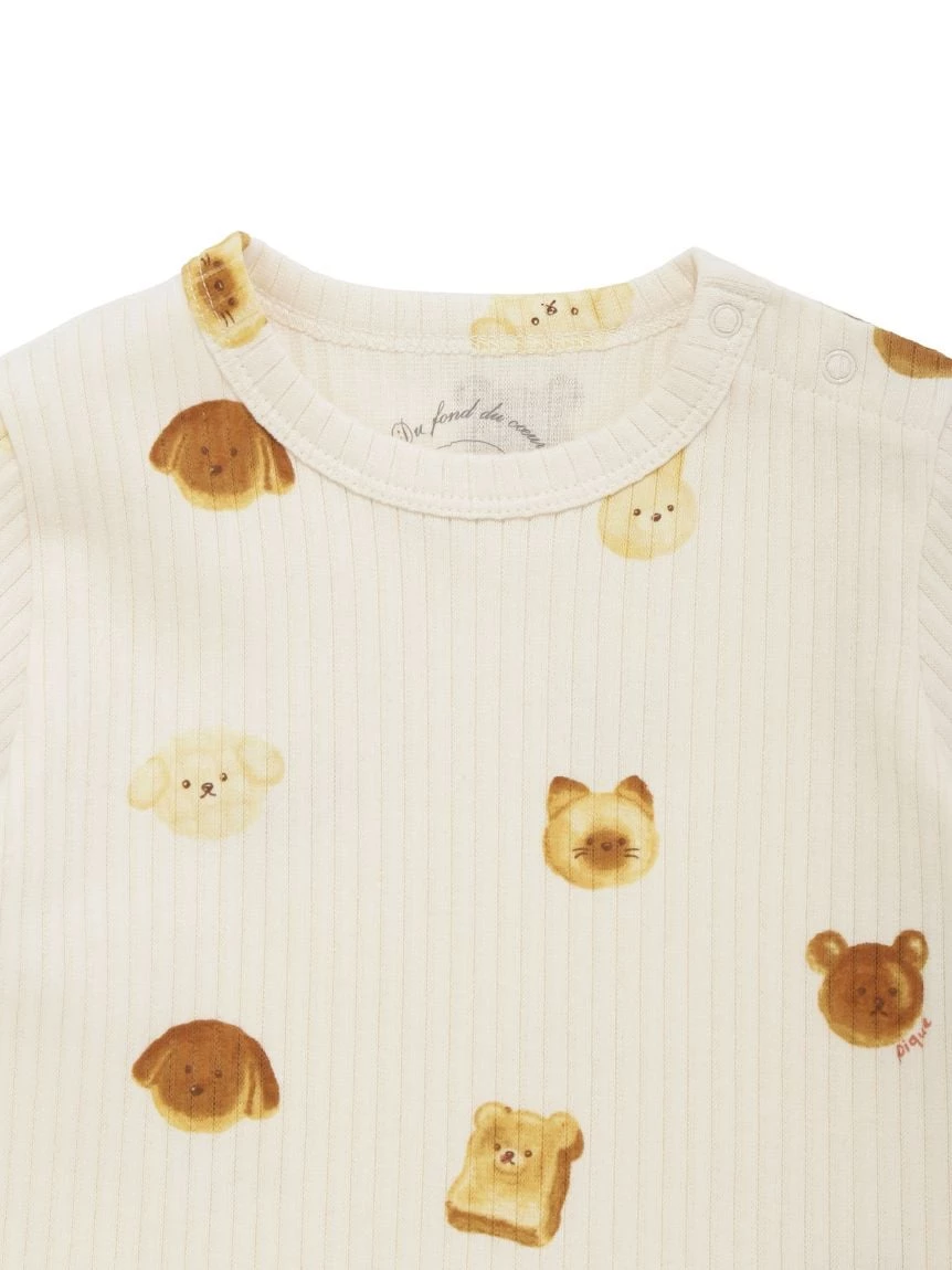 【BABY】動物麵包印花長袖T-shirt PBCT264479