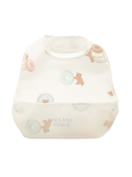 【BABY】甜甜圈BEAR小熊印花用餐圍兜兜 PBGG252446-CRM