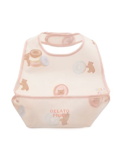 【BABY】甜甜圈BEAR小熊印花用餐圍兜兜 PBGG252446-PNK