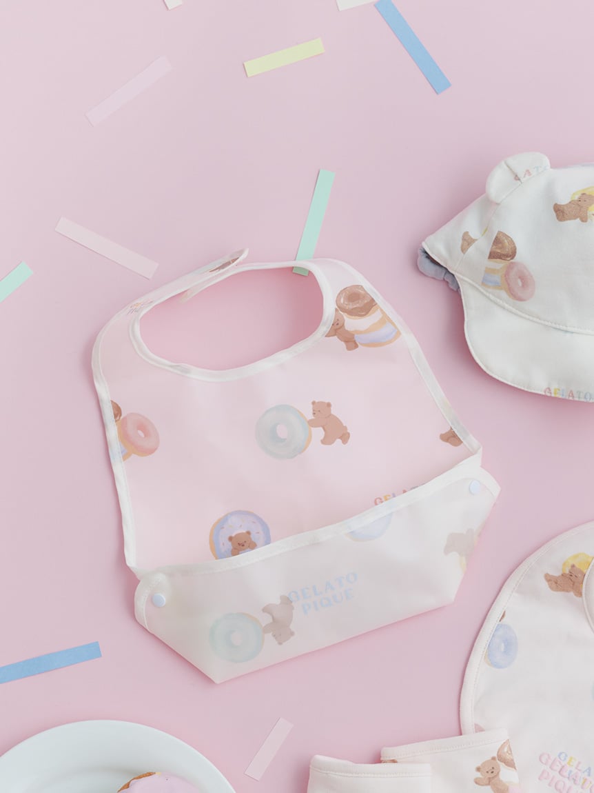 【BABY】甜甜圈BEAR小熊印花用餐圍兜兜 PBGG252446