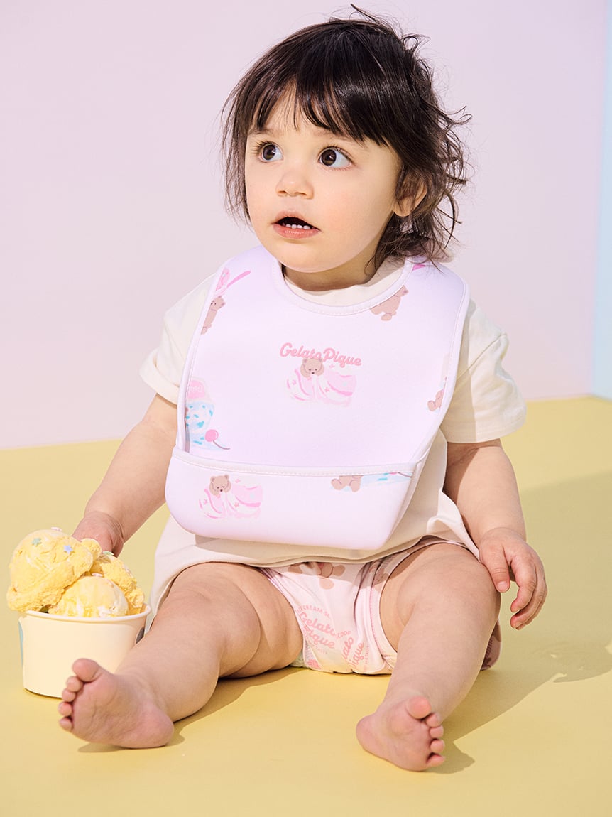 【BABY】冰淇淋小熊印花用餐圍兜兜 PBGG262529