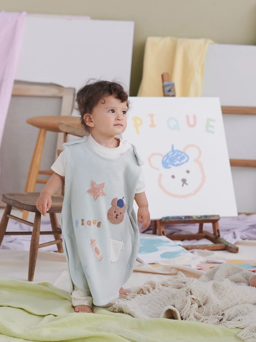【BABY】AIRY MOCO畫家小熊防踢背心 PBGG264465