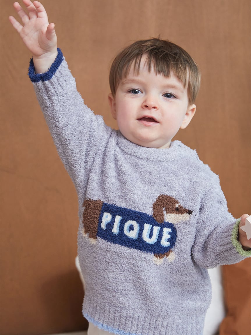 【BABY】BABY MOCO臘腸狗提花上衣 PBNT255744