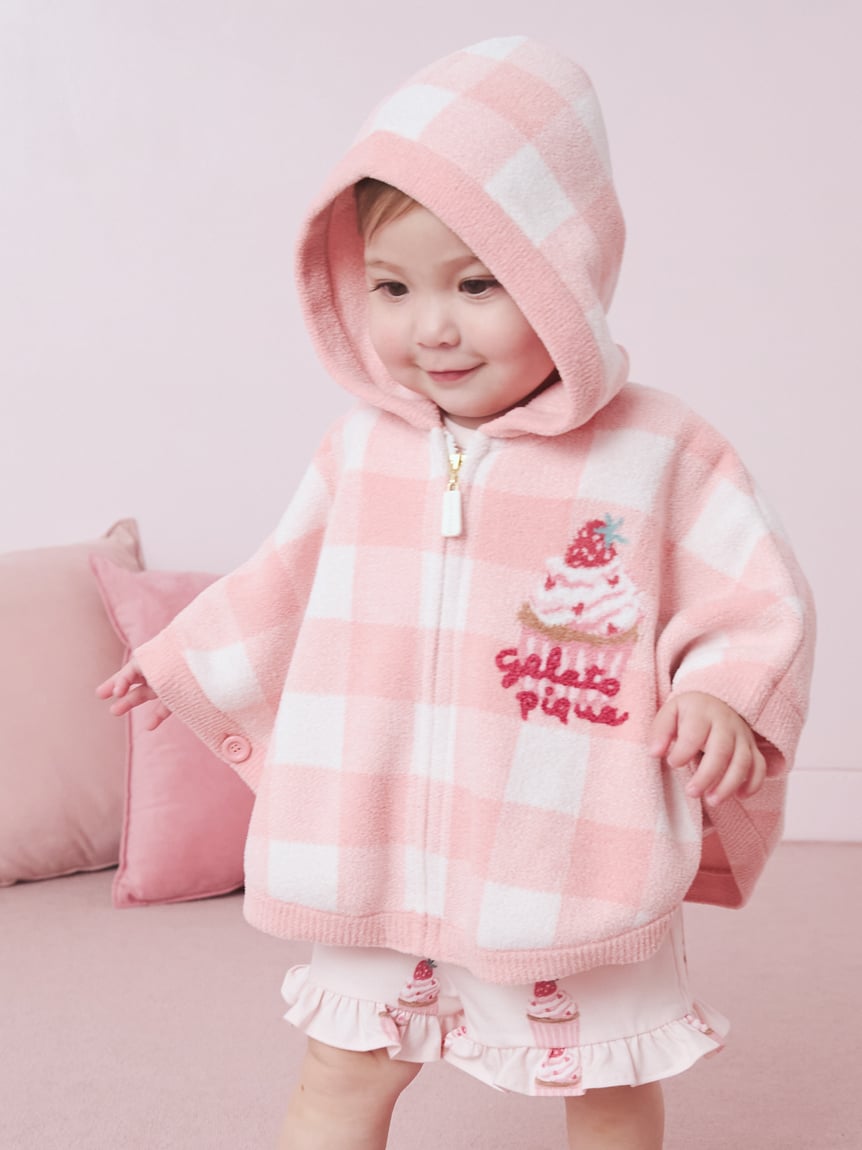 【BABY】空氣感柔軟格紋斗篷 PBNT261449