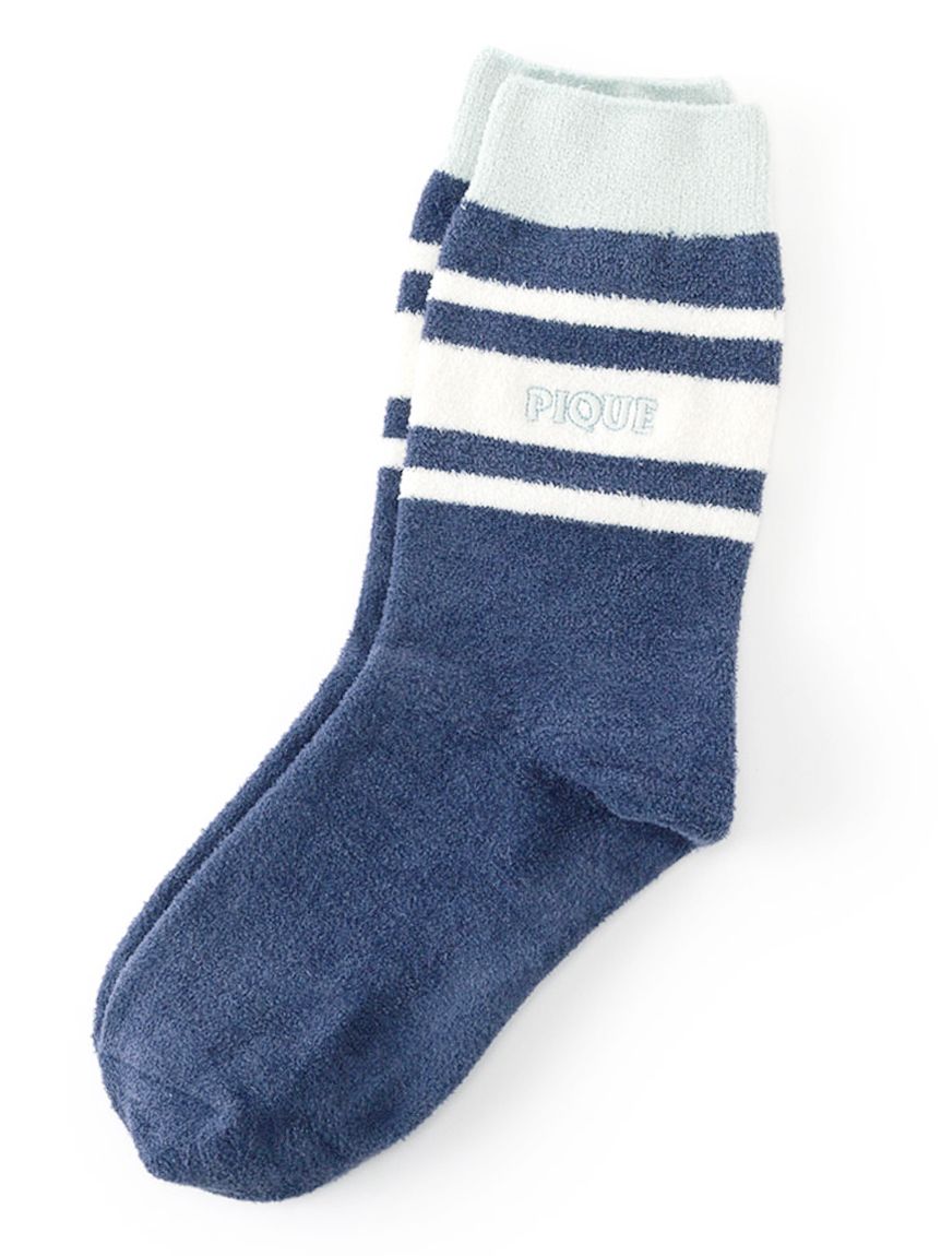 【HOMME】 SMOOTHIE LITE 線條毛襪 PHGS234966-NVY