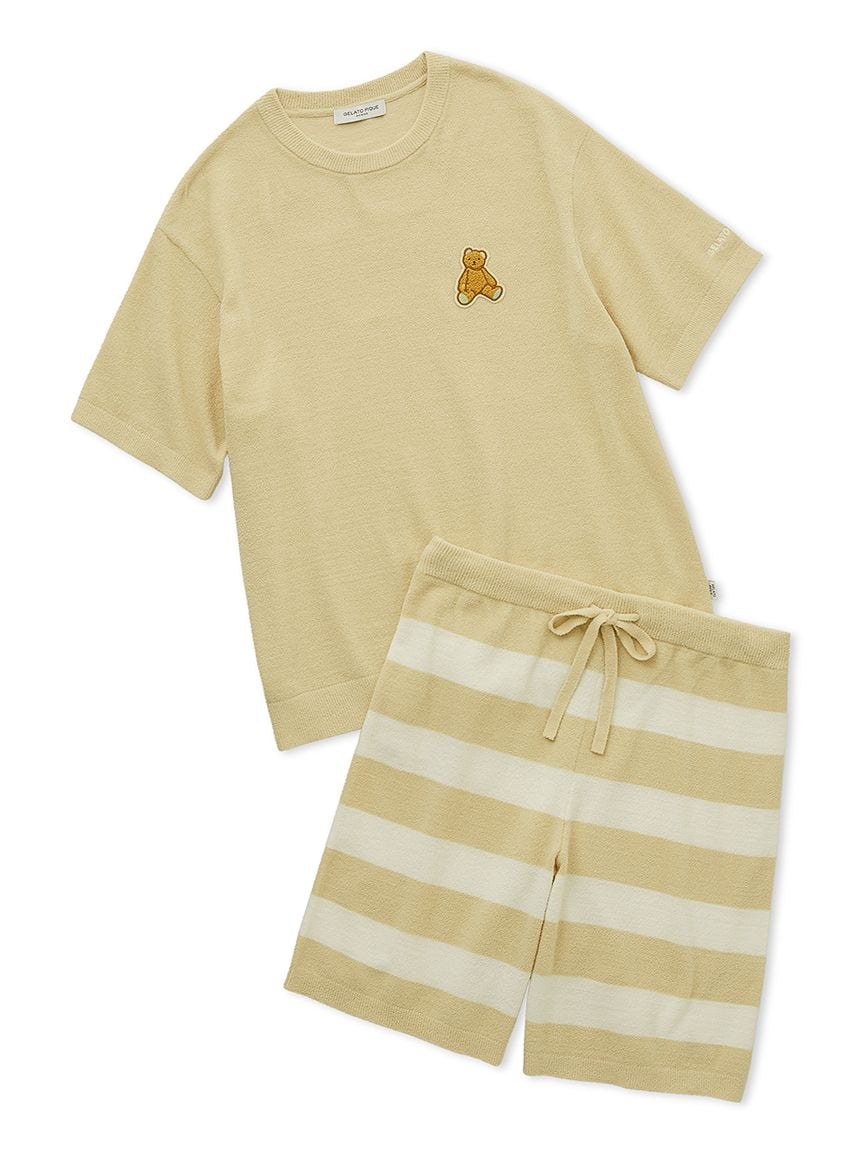 【HOMME】AIRY MOCO寶寶絨小熊 上衣&短褲 SET PHNT259032
