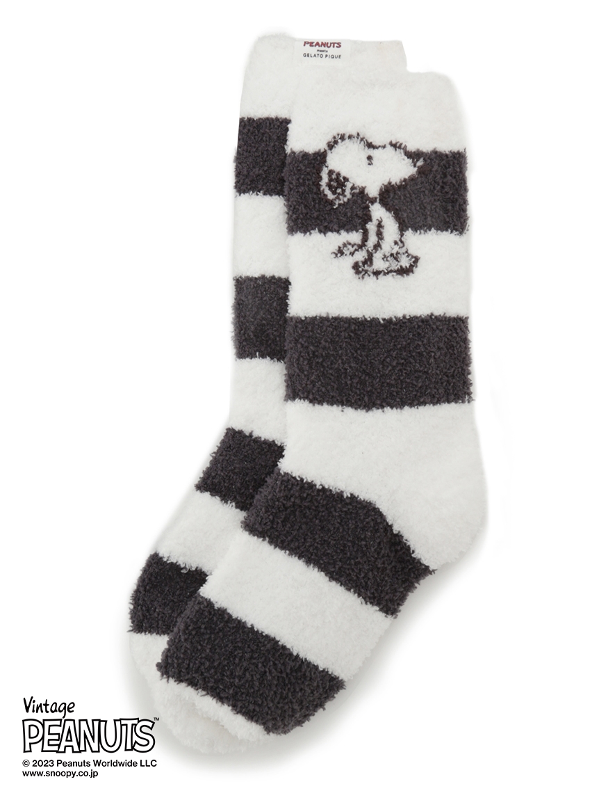 【PEANUTS】【JUNIOR】POWDER SNOOPY毛襪