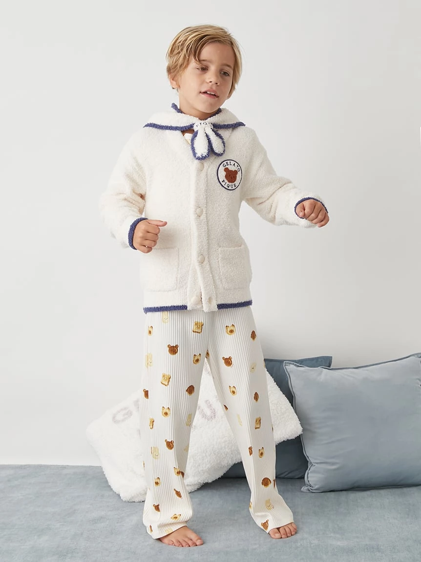 【JUNIOR】BABY MOCO動物麵包開襟衫＆圍巾套裝SET PJNT264122