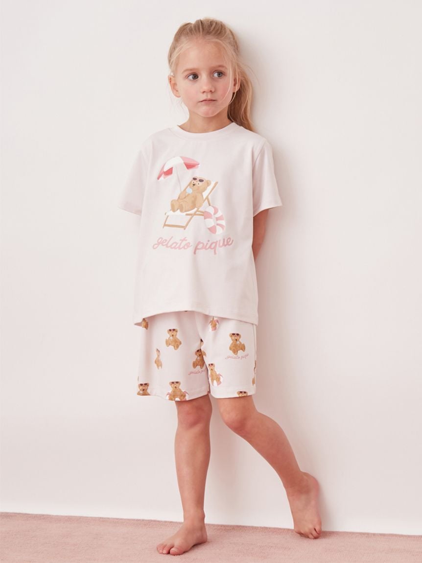 【KIDS】【接觸涼感】夏日小熊印花短褲 PKCP262446