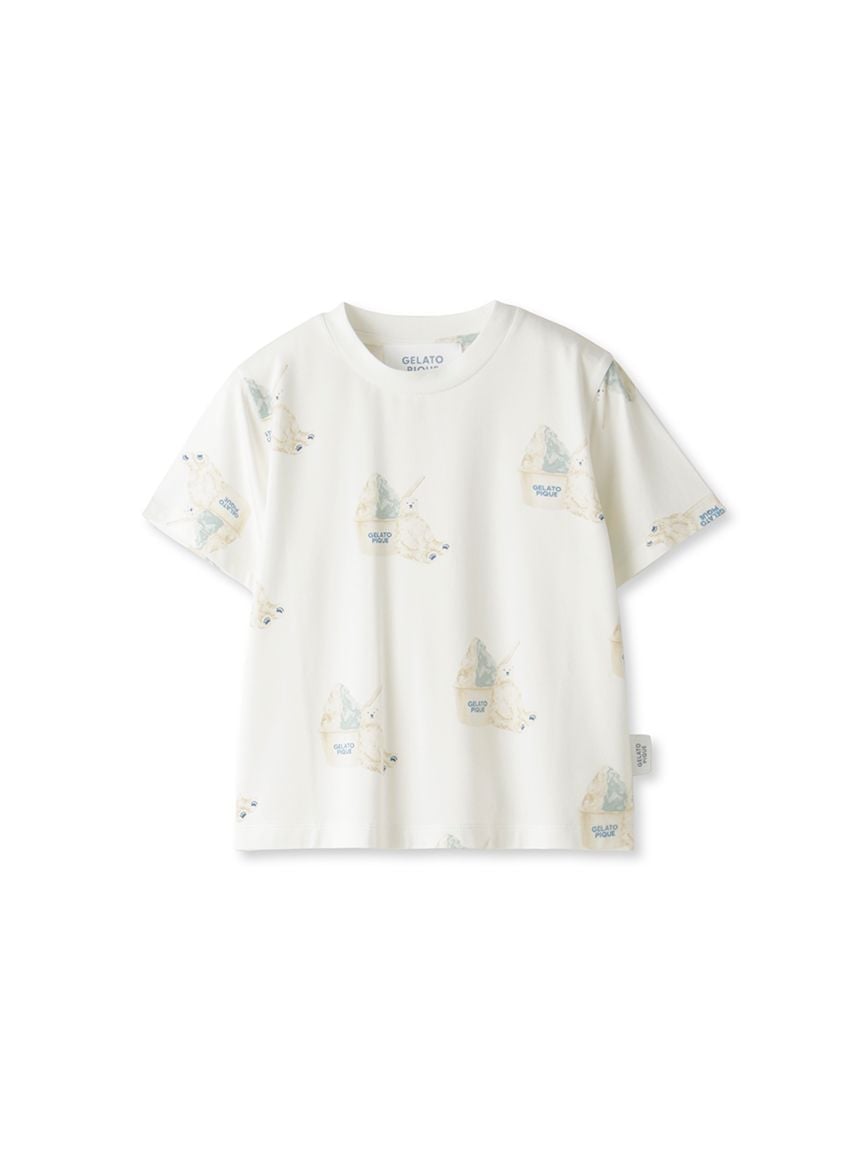 【COOL】【KIDS】北極熊滿版印花 T-Shirt PKCT242440-OWHT