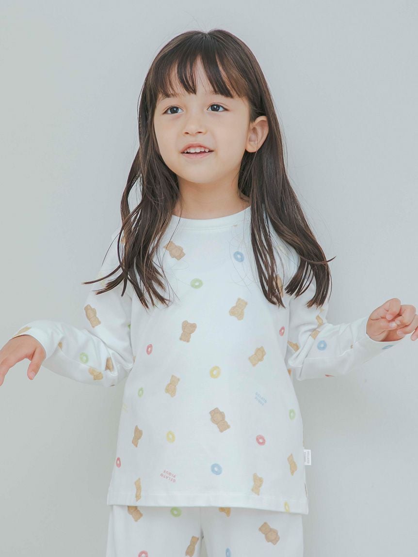 【KIDS】麥片小熊滿版印花長袖T-Shirt PKCT244460