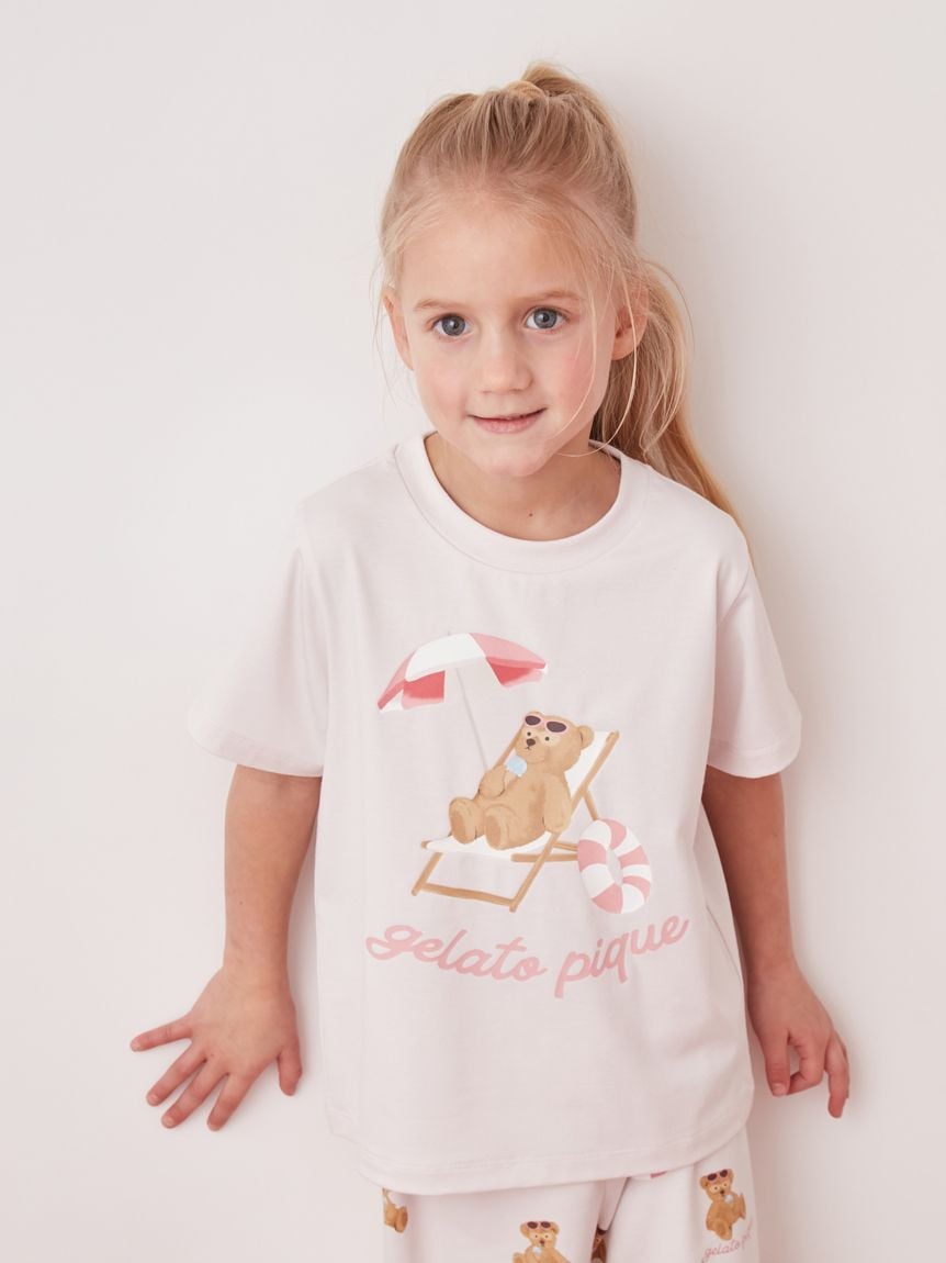 【KIDS】【接觸涼感】夏日小熊圖案T-Shirt PKCT262445