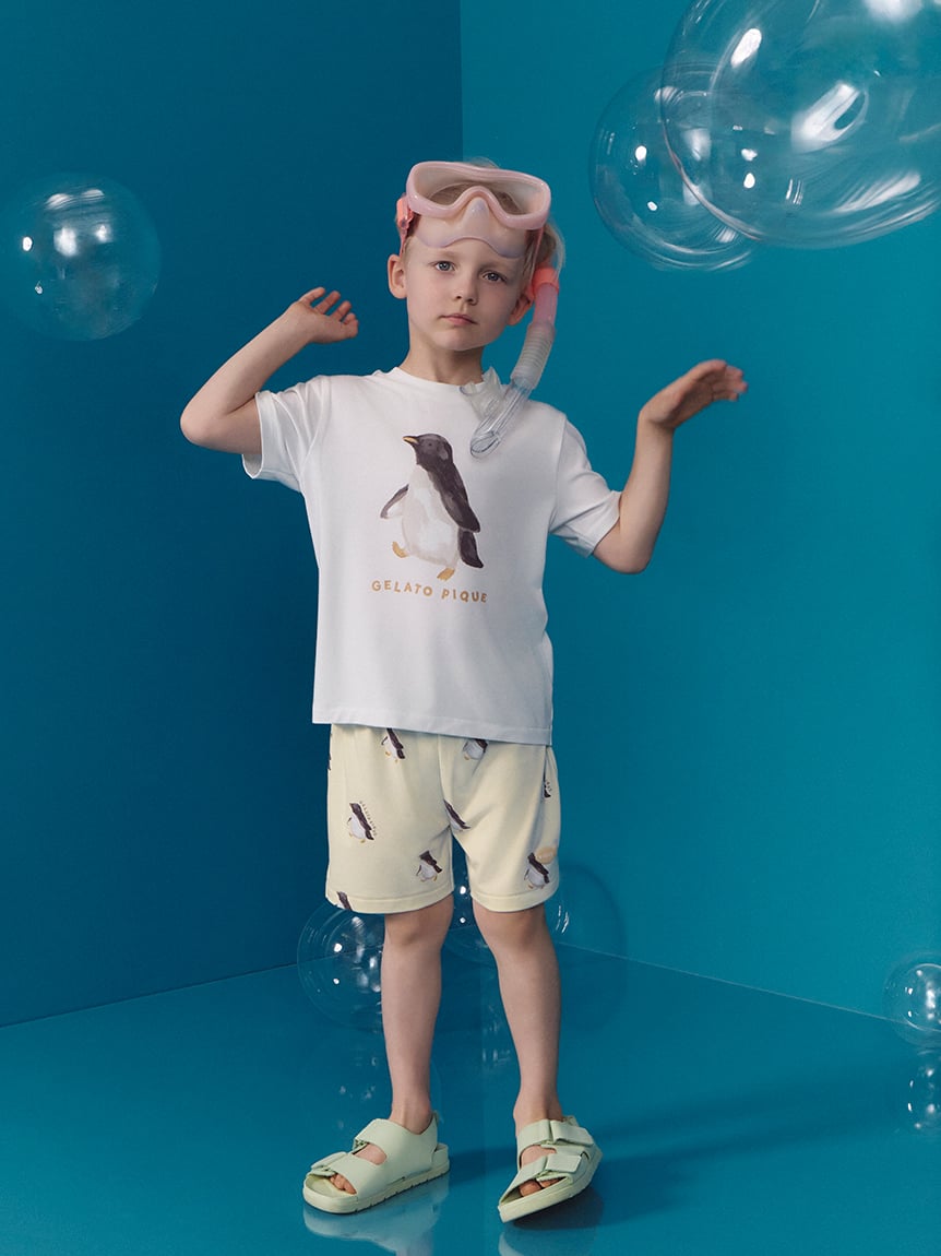 【KIDS】【接觸涼感】海洋動物圖案T-Shirt PKCT262452