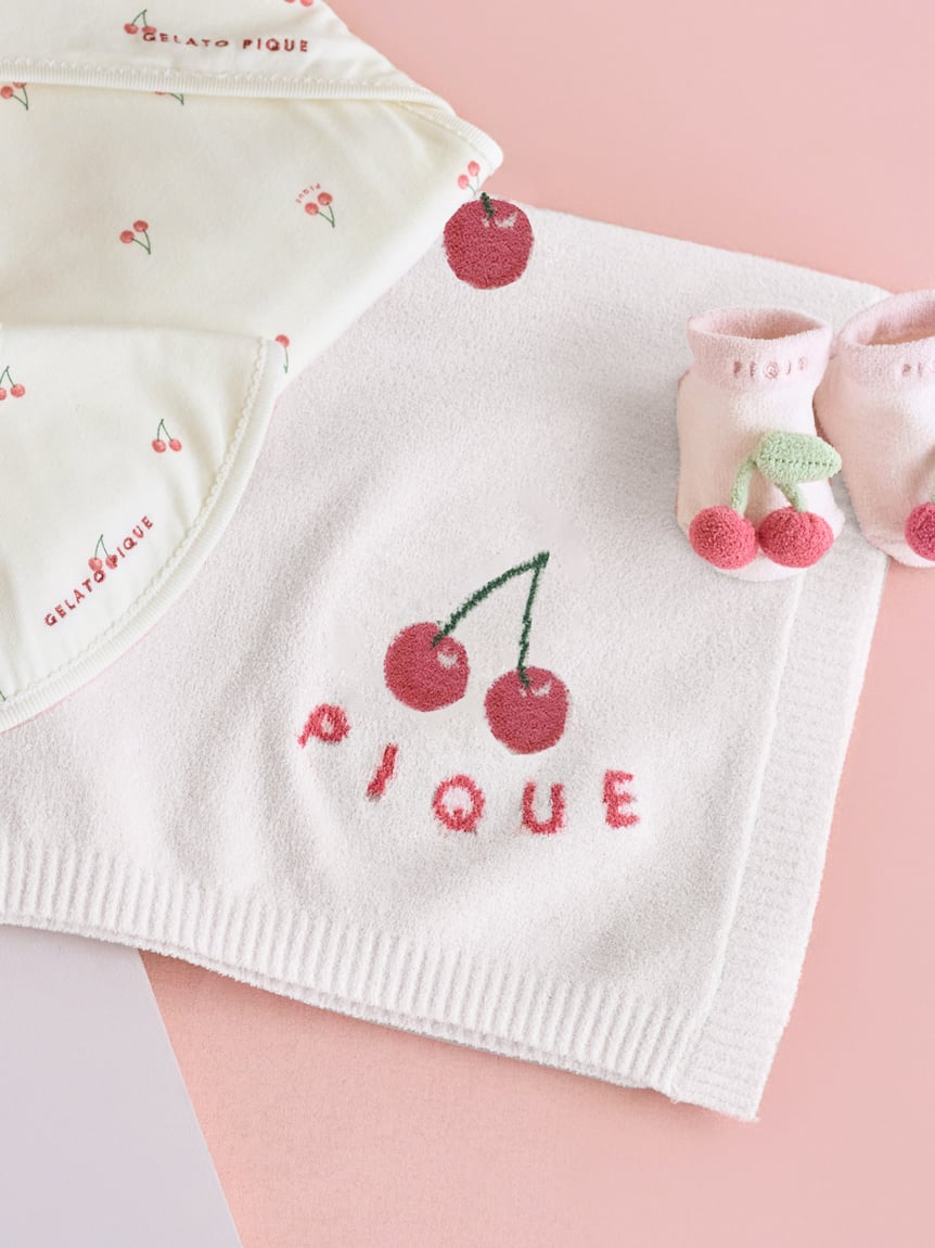 【KIDS】AIRY MOCO櫻桃圖案毛毯 PKGG252421